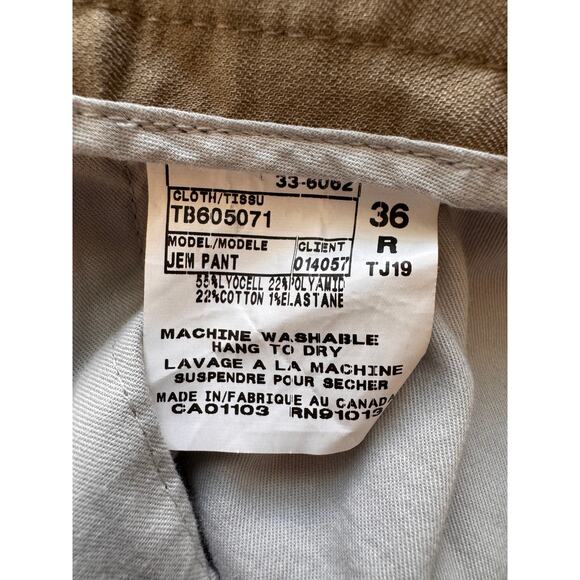 TED BAKER LONDON Men's Tan Cotton Lyocell Blend Jem Dress Pants Size 36R - Picture 4 of 4